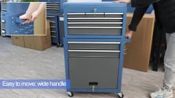 AIRAJ Large 8 Drawers Tool Chest,Rolling Tool Chest with Wheels,Heavy Duty Tool Storage Cabinet,with Tool Box Organizer