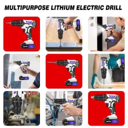 DayPlus Cordless Drill Set Electric Screwdriver Drill Set with 2-Variable Speed, 25+1 Torque,21V Li-ion Battery & Fast Charger