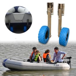 Inflatable Boat Trailer Wheel Set Dolly Boat Trailers Launching Wheels for Inflatable Boat Dinghy Yacht Tender Raft