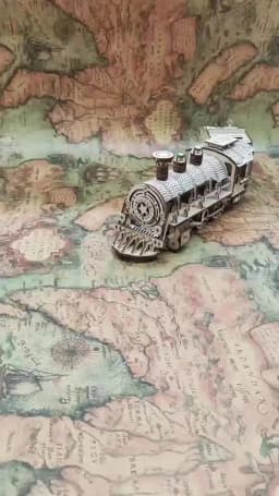 3D Wooden Puzzle Mechanical Train Model Kits Brain Teaser Puzzles Vehicle Building Kits Unique Gift on Birthday Christmas Day
