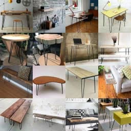 4pcs 4-34" Black Hardware Fitting Metal Thickening Steel Bar Feet V-shaped Furniture two/three Forked Iron Bedside Table Table