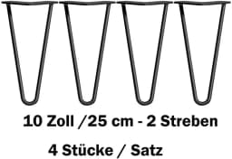 4pcs 4-34" Black Hardware Fitting Metal Thickening Steel Bar Feet V-shaped Furniture two/three Forked Iron Bedside Table Table