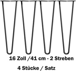 4pcs 4-34" Black Hardware Fitting Metal Thickening Steel Bar Feet V-shaped Furniture two/three Forked Iron Bedside Table Table
