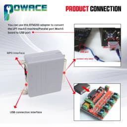 LPT Parallel to USB New USB Adapter Controller RTM200 200KHz for Mach3 CNC Control Applications