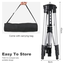 Tripod Projector Stand Foldable Laptop Stand Aluminum Projector Tripod with Plate and Carrying Bag Height Adjustable