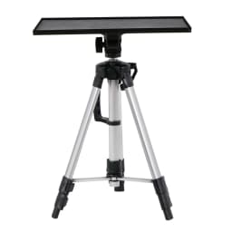 Tripod Projector Stand Foldable Laptop Stand Aluminum Projector Tripod with Plate and Carrying Bag Height Adjustable