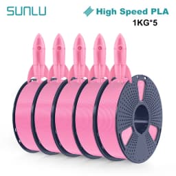 SUNLU 5KG High Speed PLA 3D Printer Filament 1.75mm Fast Printing Speed 600 mm/s Neatly Wound for FDM 3D Printing Materials