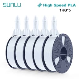 SUNLU 5KG High Speed PLA 3D Printer Filament 1.75mm Fast Printing Speed 600 mm/s Neatly Wound for FDM 3D Printing Materials