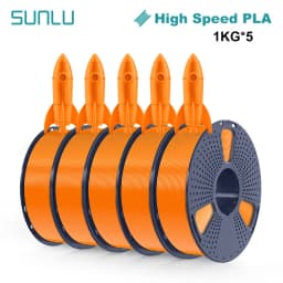 SUNLU 5KG High Speed PLA 3D Printer Filament 1.75mm Fast Printing Speed 600 mm/s Neatly Wound for FDM 3D Printing Materials