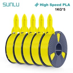 SUNLU 5KG High Speed PLA 3D Printer Filament 1.75mm Fast Printing Speed 600 mm/s Neatly Wound for FDM 3D Printing Materials