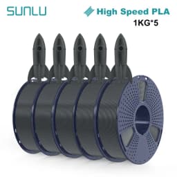SUNLU 5KG High Speed PLA 3D Printer Filament 1.75mm Fast Printing Speed 600 mm/s Neatly Wound for FDM 3D Printing Materials