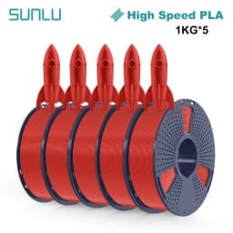 SUNLU 5KG High Speed PLA 3D Printer Filament 1.75mm Fast Printing Speed 600 mm/s Neatly Wound for FDM 3D Printing Materials