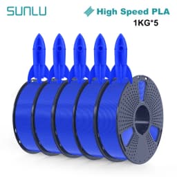 SUNLU 5KG High Speed PLA 3D Printer Filament 1.75mm Fast Printing Speed 600 mm/s Neatly Wound for FDM 3D Printing Materials