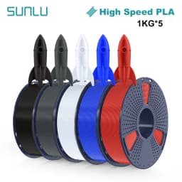 SUNLU 5KG High Speed PLA 3D Printer Filament 1.75mm Fast Printing Speed 600 mm/s Neatly Wound for FDM 3D Printing Materials