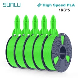 SUNLU 5KG High Speed PLA 3D Printer Filament 1.75mm Fast Printing Speed 600 mm/s Neatly Wound for FDM 3D Printing Materials