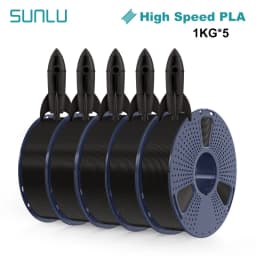 SUNLU 5KG High Speed PLA 3D Printer Filament 1.75mm Fast Printing Speed 600 mm/s Neatly Wound for FDM 3D Printing Materials
