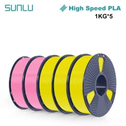 SUNLU 5KG High Speed PLA 3D Printer Filament 1.75mm Fast Printing Speed 600 mm/s Neatly Wound for FDM 3D Printing Materials