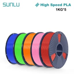 SUNLU 5KG High Speed PLA 3D Printer Filament 1.75mm Fast Printing Speed 600 mm/s Neatly Wound for FDM 3D Printing Materials