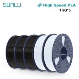 SUNLU 5KG High Speed PLA 3D Printer Filament 1.75mm Fast Printing Speed 600 mm/s Neatly Wound for FDM 3D Printing Materials