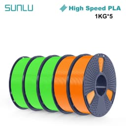 SUNLU 5KG High Speed PLA 3D Printer Filament 1.75mm Fast Printing Speed 600 mm/s Neatly Wound for FDM 3D Printing Materials