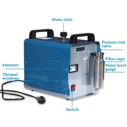 Oxygen Hydrogen Generator 95L/400W or 75L/300W Gas Flame Welder Acrylic Polisher Polishing Machine + 2 Torch Tip &1 Flame Torch