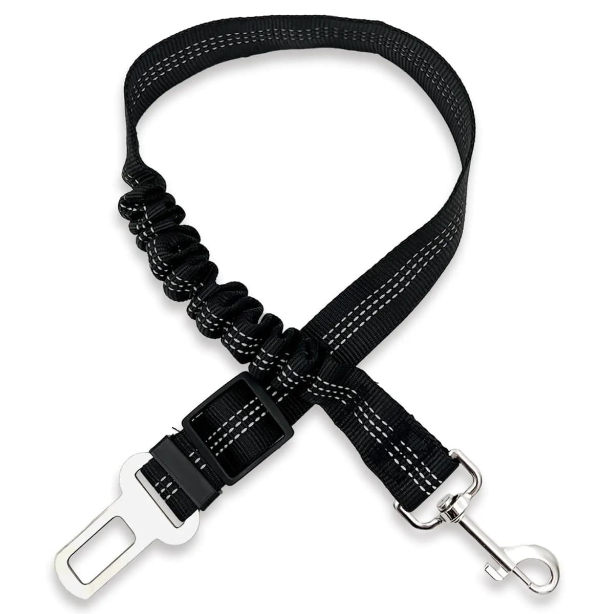 1PCS High Grade Dog Car Safety Belt Dog Safety Belt with Damping Belt and Reflective Line Adjustable Length Suitable Any Dog
