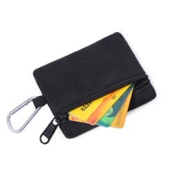 Mini Coin Purse Key Pouch, Casual Style Nylon Zipper Sports Storage Bag, Polyester Material, Small Hanging Card Holder