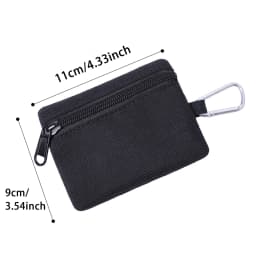 Mini Coin Purse Key Pouch, Casual Style Nylon Zipper Sports Storage Bag, Polyester Material, Small Hanging Card Holder