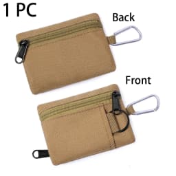 Mini Coin Purse Key Pouch, Casual Style Nylon Zipper Sports Storage Bag, Polyester Material, Small Hanging Card Holder