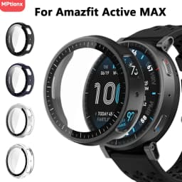 PC Case+Glass for Amazfit Active MAX Screen Protector Anti-scratch Film Bumper Protective Cover Amazfit Active MAX Accessories
