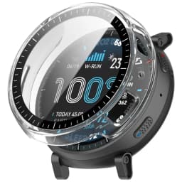 PC Case+Glass for Amazfit Active MAX Screen Protector Anti-scratch Film Bumper Protective Cover Amazfit Active MAX Accessories