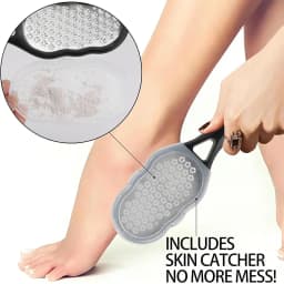 New Foot File Stainless Steel Rasp Anti-Splash,Heel Grater Hard Dead Skin Callus Remover Pedicure,Professional Foot Care Tools