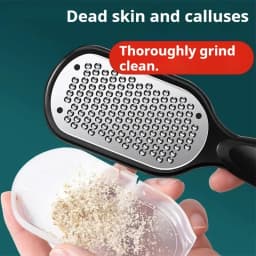 New Foot File Stainless Steel Rasp Anti-Splash,Heel Grater Hard Dead Skin Callus Remover Pedicure,Professional Foot Care Tools
