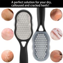 New Foot File Stainless Steel Rasp Anti-Splash,Heel Grater Hard Dead Skin Callus Remover Pedicure,Professional Foot Care Tools