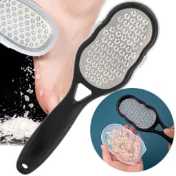 New Foot File Stainless Steel Rasp Anti-Splash,Heel Grater Hard Dead Skin Callus Remover Pedicure,Professional Foot Care Tools