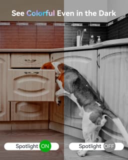 2K Indoor Camera for Home Security, 360° Pet Dog Camera with Phone App, 2-Way Talk, One-Touch Call, Night Vision, 2.4GHz