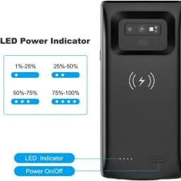 6500mAh Battery Charger Case for Samsung Galaxy Note 9 Wireless Charging Power Bank Cover Spare Battery Case