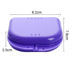 Retainer Case ~ Deep Gumshield Box, Denture Mouthguard Brace Dental Storage Case