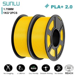 SUNLU 2KG PLA+2.0 3D Printer Filament Tougher and Stronger PLA Plus Filament 1000G/Roll 1.75mm 3D Filament Fits for FDM 3D Print