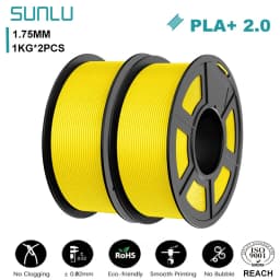 SUNLU 2KG PLA+2.0 3D Printer Filament Tougher and Stronger PLA Plus Filament 1000G/Roll 1.75mm 3D Filament Fits for FDM 3D Print