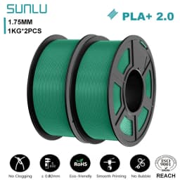 SUNLU 2KG PLA+2.0 3D Printer Filament Tougher and Stronger PLA Plus Filament 1000G/Roll 1.75mm 3D Filament Fits for FDM 3D Print