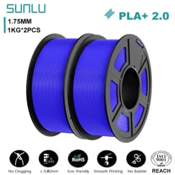 SUNLU 2KG PLA+2.0 3D Printer Filament Tougher and Stronger PLA Plus Filament 1000G/Roll 1.75mm 3D Filament Fits for FDM 3D Print