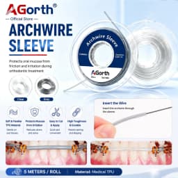 Orthodontic Elastic Archwire Sleeve Tubing 5m/Roll Plastic Tissue Guard Dental Arch Wire Protect Tube Dentistry Material