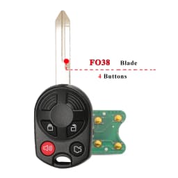 jingyuqin 315/433Mhz Remote Car Key Fob For Ford C-Max Edge Escape Focus Lincoln Mazda Mercury OUCD6000022 Transmitter ID63 4BT