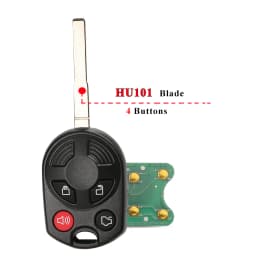 jingyuqin 315/433Mhz Remote Car Key Fob For Ford C-Max Edge Escape Focus Lincoln Mazda Mercury OUCD6000022 Transmitter ID63 4BT