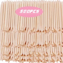 500/100Pcs Orange Wood Sticks for Nails BULK Double Sided Cuticle Pusher Remover Nail Art Manicure Pedicure Tool for Manicure Pe