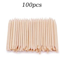 500/100Pcs Orange Wood Sticks for Nails BULK Double Sided Cuticle Pusher Remover Nail Art Manicure Pedicure Tool for Manicure Pe