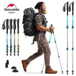 Naturehike Hiking Poles Three Sections Of Aluminum Pole For Mountaineering Hiking Skiing Travel Poles Climbing Trekking Pole