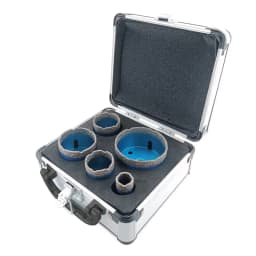 5 Pcs Dry Drill M14 Thread Brazing Hole Saw Set Porcelain Tiles Crowns Granite Marble Vitrified Tile Drill Bits Tools