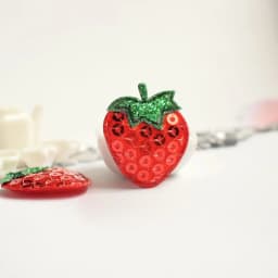 20Pcs Sequined Strawberry Embroidery Patch Sewing Appliqued Sew on Clothes Motif Badge DIY Repair